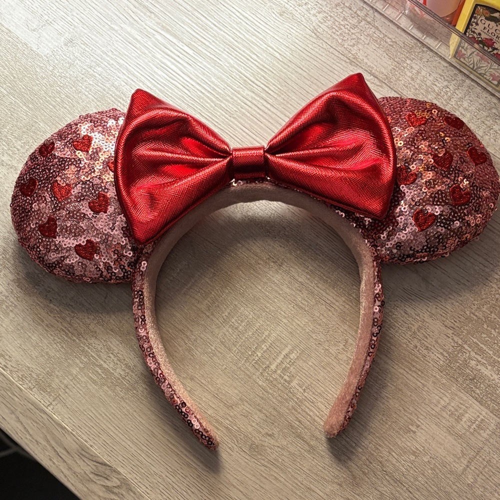 Disney Red Sequin Minnie Mouse Ears Headband